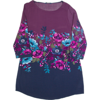JOULES Womens Day Dress Purple Floral Knee Length