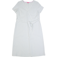 JOULES Womens A-Line Dress Blue Striped Short Sleeve Long