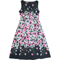 HOBBS LONDON Womens A-Line Dress Blue Floral Sleeveless Midi