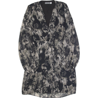 MINT VELVET Womens Day Dress Grey Crazy Pattern Long Sleeve Knee Length