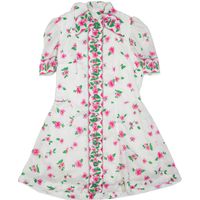 BETTY BARCLAY Womens Minnie Dress White Floral Short Sleeve Short
