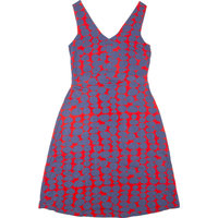 WHITE STUFF Womens Day Dress Red Viscose Spotted Sleeveless Knee Length