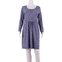 BODEN Womens Day Dress Blue Floral Long Sleeve Knee Length
