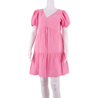 GAP Womens A-Line Dress Pink Short Sleeve Knee Length