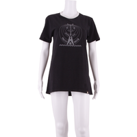 PRETTY GREEN Guitar Womens Shirt Dress Black Short Sleeve Short