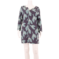 WHITE STUFF Womens Shift Dress Blue Crazy Pattern Knee Length