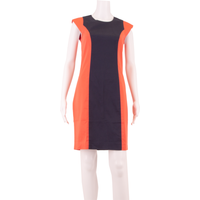 FRENCH CONNECTION Womens Shift Dress Blue Colourblock Knee Length