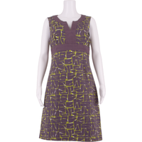 BODEN Womens A-Line Dress Purple Crazy Pattern Sleeveless Knee Length