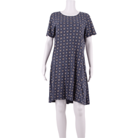 FAT FACE Womens Shift Dress Blue Crazy Pattern Knee Length