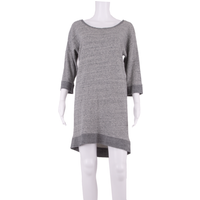 GANNI Womens Jumper Dress Grey Long Sleeve Knee Length