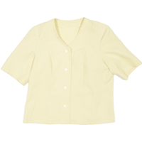 Short Sleeved Womens Blazer Coat Yellow