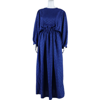 Womens Maxi Dress Blue Geometric Long