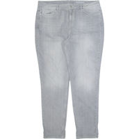 THE WHITE COMPANY Brompton Fit Womens Jeans Grey Boyfriend Stone Wash W L