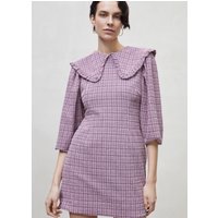 Women checked mini dress