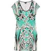 Just Cavalli Floral Mini Dress - Medium Blue Viscose Blend