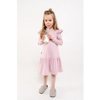 Organic cotton pink dress with sheep
