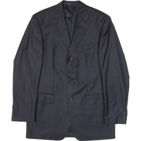 JOOP! Mens Blazer Jacket Blue Knit Wool Pinstripe