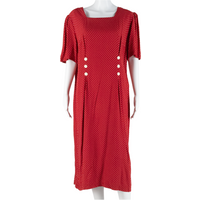 MY MICHELLE Womens Day Dress Red Spotted Short Sleeve Midi