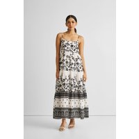 Strappy Tiered Maxi Dress in Florals