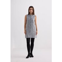 The Cotton Tweed Shift Dress in Grey