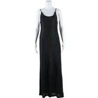 HIGH MAINTENANCE Glitter Womens Bodycon Dress Black Sleeveless Long