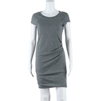 PINKO Womens Bodycon Dress Grey Wool Short Sleeve Knee Length