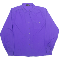Womens Blouse Purple High Neck Long Sleeve