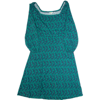 BODEN Womens A-Line Dress Green Crazy Pattern Long Sleeve Long