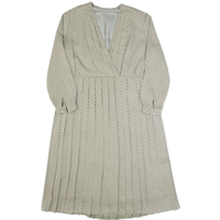 HAUT MONDE Womens Day Dress Grey s Striped Long Sleeve Midi