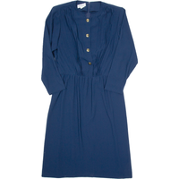 TANNER Womens A-Line Dress Blue Long Sleeve Midi