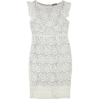 MINT VELVET Womens Pencil Dress White Sleeveless Knee Length