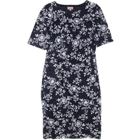 PHASE EIGHT Womens Day Dress Blue Floral Short Sleeve Knee Length
