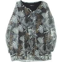 TODAY Womens Mini Dress Black Floral Long Sleeve Short