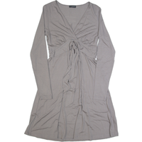 THE WHITE COMPANY Womens Skater Dress Grey Long Sleeve Knee Length
