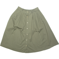 CLA Womens A-Line Skirt Green Midi
