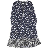 MOUNTAIN WAREHOE Womens Blue Floral Cotton Blend Day Dress Long Sleeve