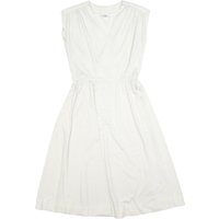 C&A Womens White Polka Dot Day Polyester Dress S Sleeveless Midi V