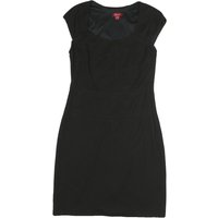 MONSOON Womens Black Bodycon Polyester Dress Short Sleeve Short Elegant