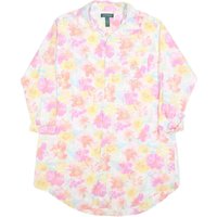 LAUREN RALPH LAUREN Womens Cream Floral Day Cotton Blend Shirt Dress M Casual