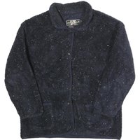 ANDY JOHNS Womens Navy Blue Flecked Button Wool Blend Jacket M Coat Classic