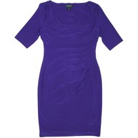 LAUREN RALPH LAUREN Womens Purple Day Polyester Blend Sheath Dress Elegant