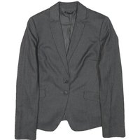 SISLEY Womens Grey Wool Blend Blazer Jacket S Woven Tailored Button Closure