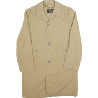 EVER DRESS Mens Beige Cotton Blend Button Jacket M Plain Classic Coat