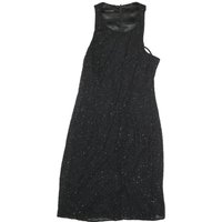 EMPORIO ARMANI Womens Black Bodycon Polyester Midi Dress Sleeveless Zip