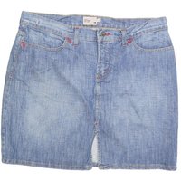 TOMMY HILFIGER Womens Blue Denim Mini Cotton Blend Skirt L Casual Everyday