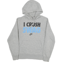 NIKE Mens Grey I Crush Swag Pullover Hoodie M Cotton Blend Casual