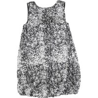 BY MALENE BIRGER Womens Black White Floral Silk Bubble Mini Dress S Elegant Chic