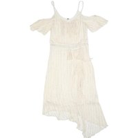 FREE PEOPLE Womens Cream & Silver Cold Shoulder Fit & Flare Woven Midi Dress