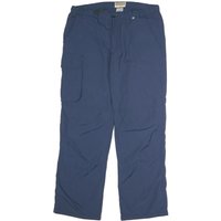 TOM HANBURY Mens Regular Blue Cotton Blend Zip Trousers W L Casual Cargo
