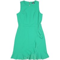 TOMMY HILFIGER Womens Green Sleeveless Day Woven Plain Mini Dress S Elegant